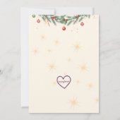 Holiday Pajama Party, reindeer and cocoa 招待状 (裏面)