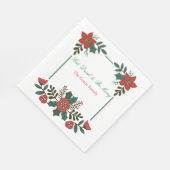 Holiday Paper Napkins – Festive Table Essentials スタンダードランチョンナプキン (角)