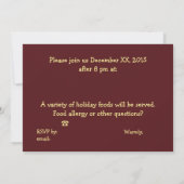 Holiday Party (企業の)カードby RoseWrites 招待状 (裏面)