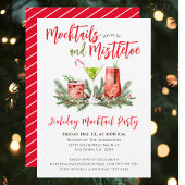 Holiday Party Festive Mocktails & Mistletoe 招待状