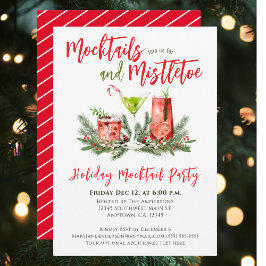 Holiday Party Festive Mocktails & Mistletoe 招待状
