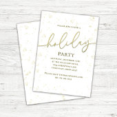 Holiday Party Gold Calligraphy Script Custom 招待状