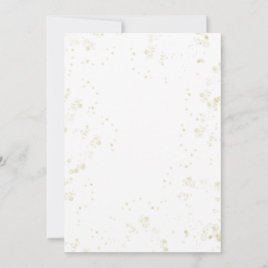 Holiday Party Gold Calligraphy Script Custom 招待状 (裏面)