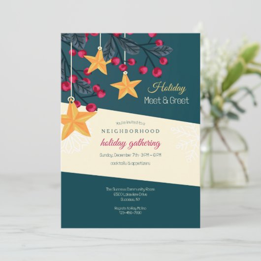 Holiday Party Invitation 招待状 (スタンド正面)