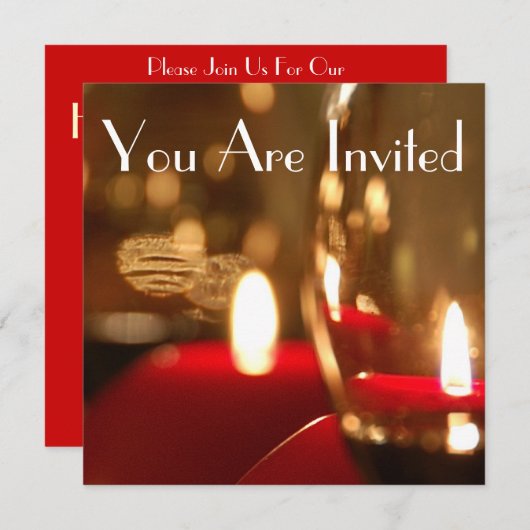 Holiday Party Invitation 招待状 (正面/裏面)