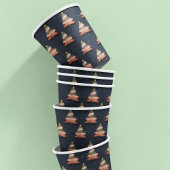 Holiday Party Midnight Blue Christmas Tree Design 紙コップ