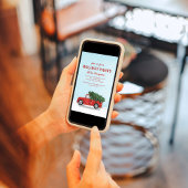 Holiday Party Red Truck Classic Custom 招待状