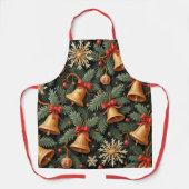 Holiday pattern, Christmas Bells with Snowflakes, エプロン (正面)
