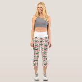 Holiday Pattern High Waisted Capris カプリレギンス (正面)