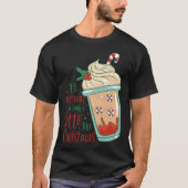 Holiday Peppermint Candy Cane Coffee Graphic Tees Tシャツ (正面)