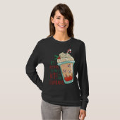 Holiday Peppermint Candy Cane Coffee Graphic Tees Tシャツ (正面フル)