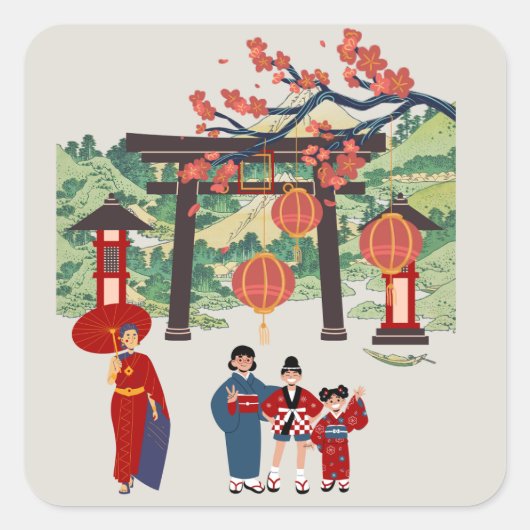 Holiday phone case スクエアシール (正面)