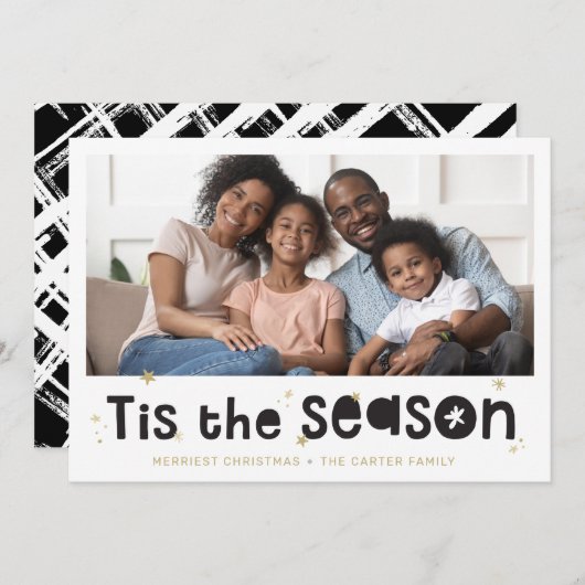 HOLIDAY PHOTOおもしろいクリスマス引用文この季節 シーズンカード (正面/裏面)