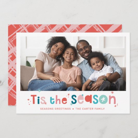 HOLIDAY PHOTOおもしろいクリスマス引用文この季節 シーズンカード (正面/裏面)