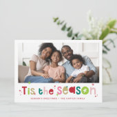 HOLIDAY PHOTOおもしろいクリスマス引用文この季節 シーズンカード (スタンド正面)