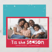 HOLIDAY PHOTOおもしろい型ブライトティザシーズンレッド シーズンカード (正面/裏面)