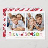 HOLIDAY PHOTOおもしろい引用文このシーズン2写真 シーズンカード (正面/裏面)