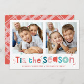 HOLIDAY PHOTOおもしろい引用文このシーズン2写真 シーズンカード (正面/裏面)