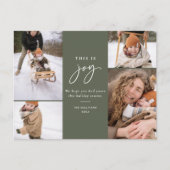 Holiday Photoはがき緑これはいいJoy シーズンポストカード (正面)