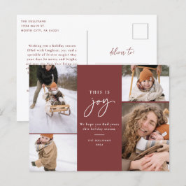 Holiday Photoはがき赤これがJoy シーズンポストカード
