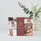 Holiday Photoはがき赤これがJoy シーズンポストカード (スタンド正面)