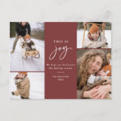 Holiday Photoはがき赤これがJoy シーズンポストカード (正面)