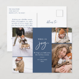 Holiday Photoはがき青これがJoy シーズンポストカード