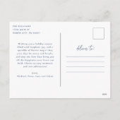 Holiday Photoはがき青これがJoy シーズンポストカード (裏面)