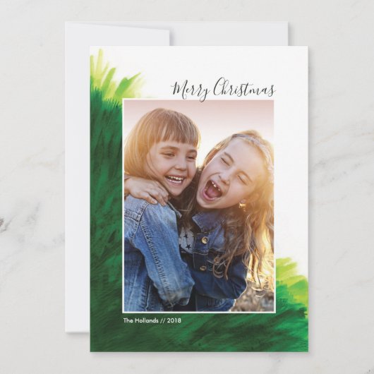 Holiday Photo Card *パインターリーツリー* 招待状 (正面)