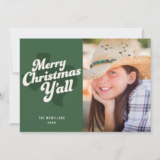 Holiday Photo Card *メリークリスマスY'all* 招待状 (正面)