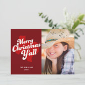 Holiday Photo Card *メリークリスマスY'all* 招待状 (スタンド正面)