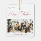 Holiday Photo Card | Modern Christmas セラミックオーナメント (左)