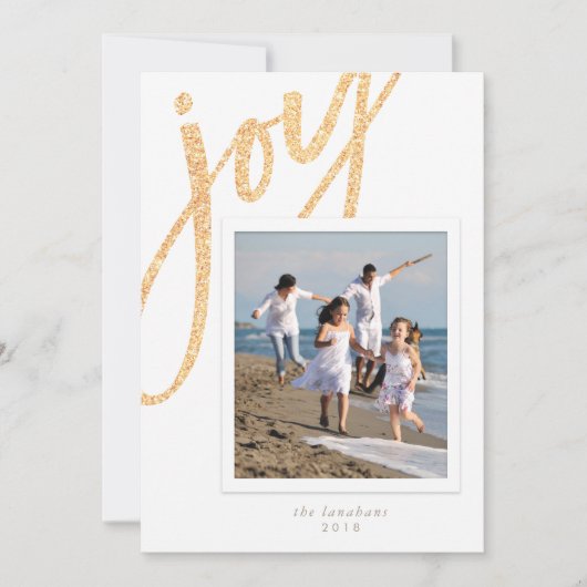 Holiday Photo Card *Sparkle Joy* 招待状 (正面)