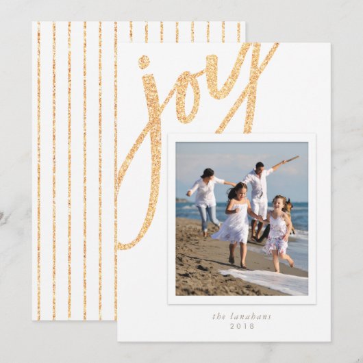 Holiday Photo Card *Sparkle Joy* 招待状 (正面/裏面)