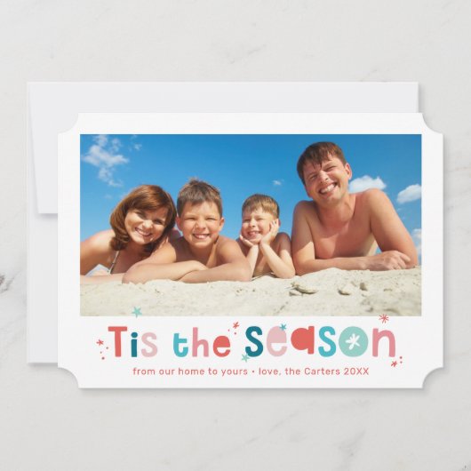 HOLIDAY PHOTO christmas tis the season framed シーズンカード (正面)