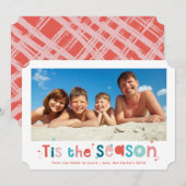 HOLIDAY PHOTO christmas tis the season framed シーズンカード (正面/裏面)