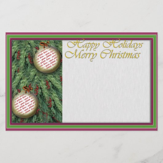 Holiday Photo Frame 書's 便箋 (正面)