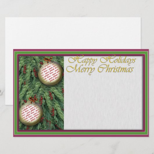 Holiday Photo Frame 書's 便箋 (正面/裏面)