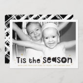 HOLIDAY PHOTO tis the season引用文ブラック金ゴールド シーズンカード (正面/裏面)
