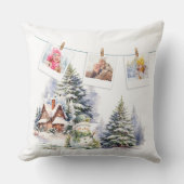 Holiday Photos on New Year's Blueスタイル クッション (正面)