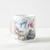 Holiday Photos on New Year's Coffee Mug Blueスタイル コーヒーマグカップ (正面左)