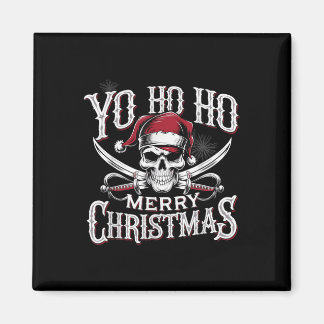 Holiday Pirate Yo Ho Ho Merry Christmas Santa Hat  マグネット