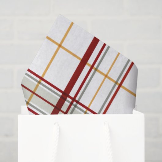 Holiday Plaid Christmas Tissue Paper 薄葉紙 (ギフトバッグ)
