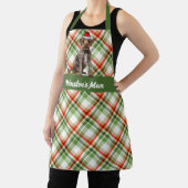 Holiday Plaid Cute GWP Pointer Santa Dog Christmas エプロン (インサイチュ)