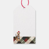 Holiday Plaid Lakeland Terrier Dog Lover Christmas ギフトタグ (裏面)