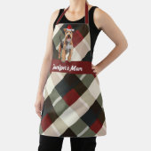 Holiday Plaid Lakeland Terrier Santa Dog Christmas エプロン (インサイチュ)