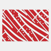 Holiday plaid red and green ラッピングペーパーシート (正面3)