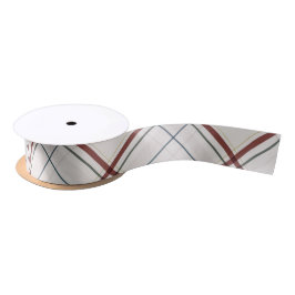 Holiday plaid simple classic maroon, green, navy サテンリボン