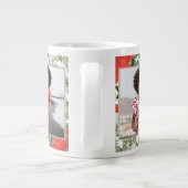 Holiday PoinsettiaとGreenery Three Photo ジャンボコーヒーマグカップ (裏面)