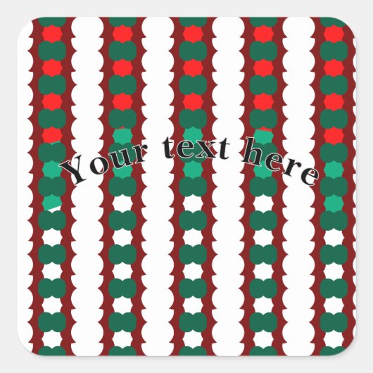 Holiday Postcard スクエアシール (正面)